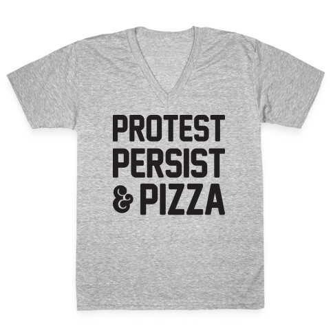Protest Persist & Pizza V-Neck Tee Shirt