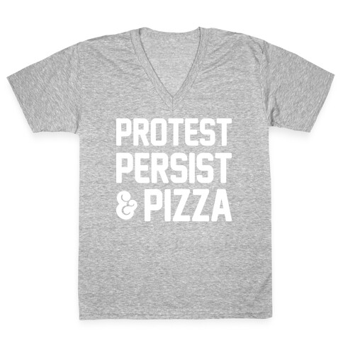 Protest Persist & Pizza V-Neck Tee Shirt