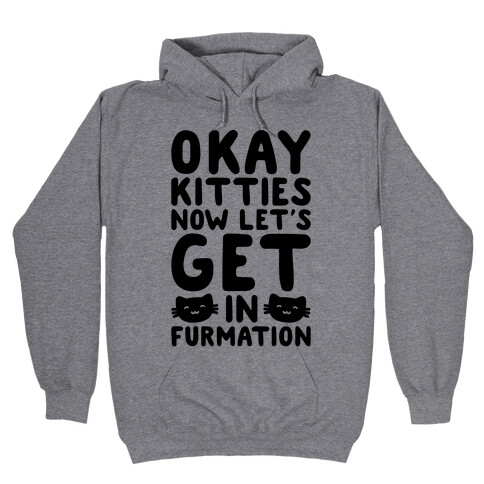 Okay Kitties Now Let's Get In Furmation Parody Hooded Sweatshirt