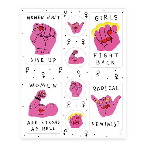 Women Are Strong As Hell Stickers and Decal Sheet