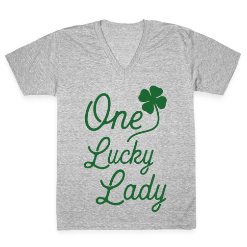 One Lucky Lady V-Neck Tee Shirt