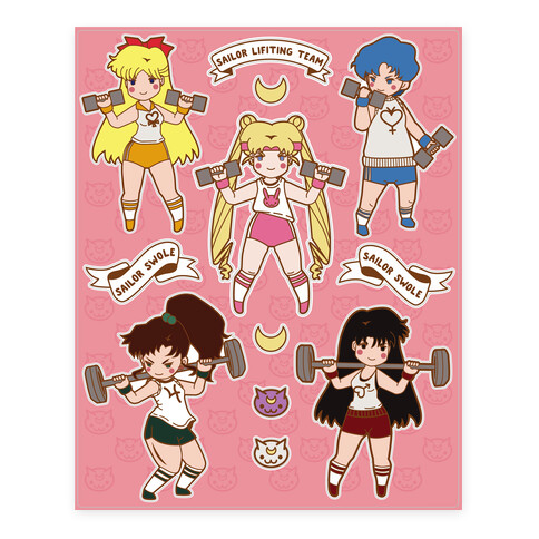 Sailor Lifting Team Stickers and Decal Sheet