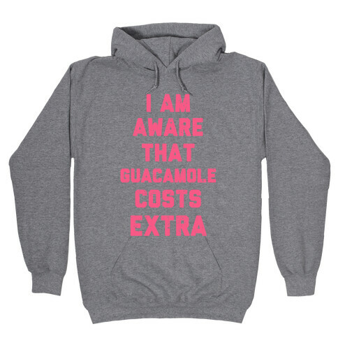 I Am Aware That Guacamole Costs Extra Hooded Sweatshirt