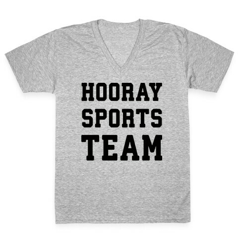 Hooray Sports Team V-Neck Tee Shirt