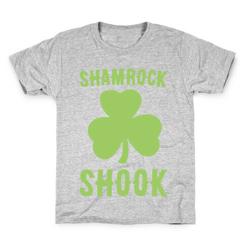 Shamrock Shook White Print Kids T-Shirt