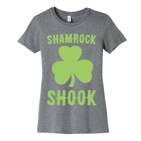 Shamrock Shook White Print Womens T-Shirt