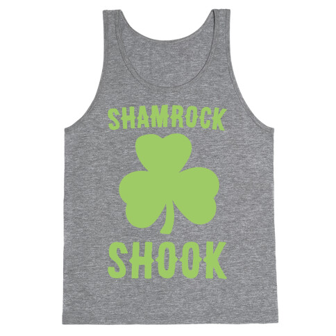 Shamrock Shook White Print Tank Top