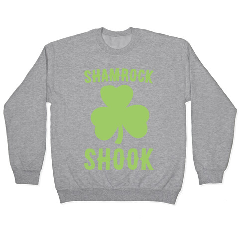 Shamrock Shook White Print Pullover