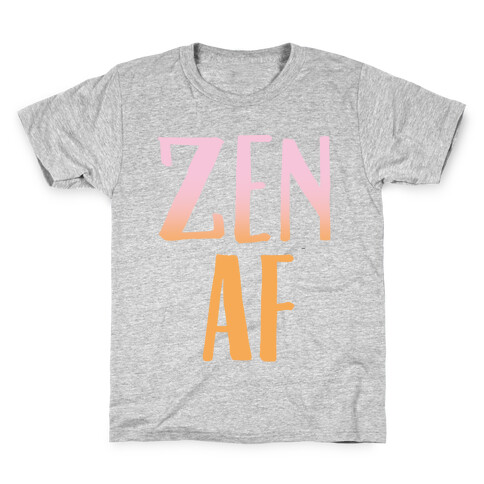 Zen Af White Print Kids T-Shirt