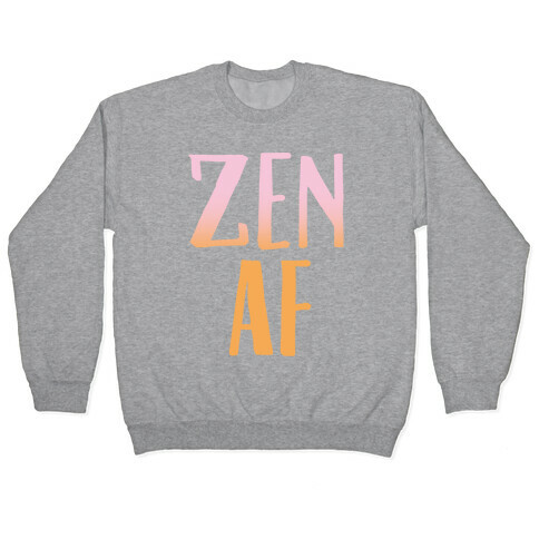 Zen Af White Print Pullover