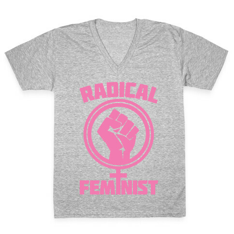 Radical Feminist V-Neck Tee Shirt