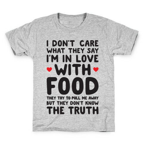 Bleeding Love For Food Kids T-Shirt