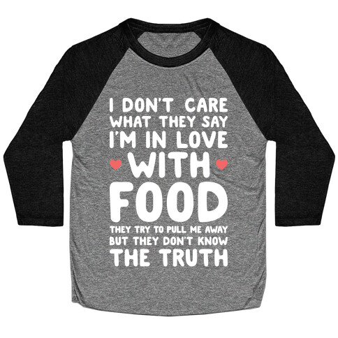 Bleeding Love For Food Baseball Tee