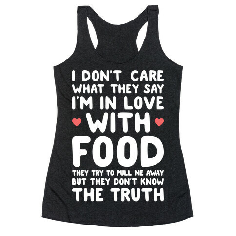 Bleeding Love For Food Racerback Tank Top