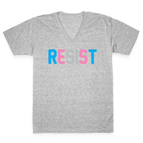 Transgender Resist V-Neck Tee Shirt