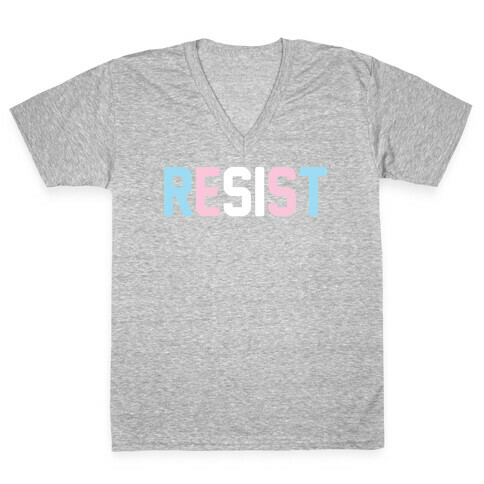 Transgender Resist V-Neck Tee Shirt