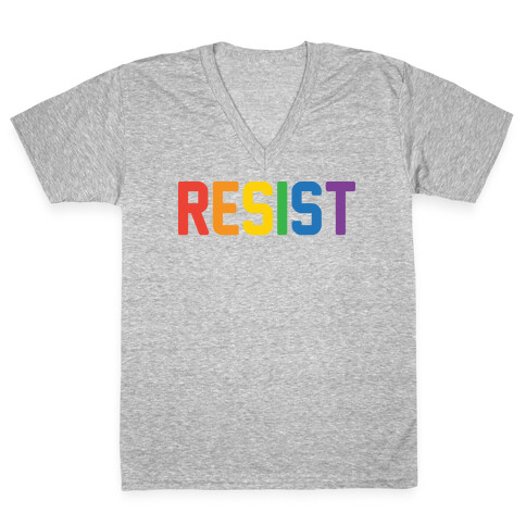 LGBTQ+ Resist V-Neck Tee Shirt