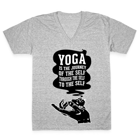 Yoga is the Journey of the Self Through the Self to the Self V-Neck Tee Shirt