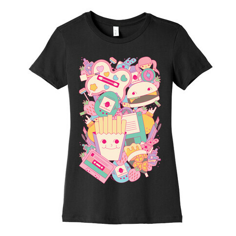 90s Toys Candy and Makeup Womens T-Shirt