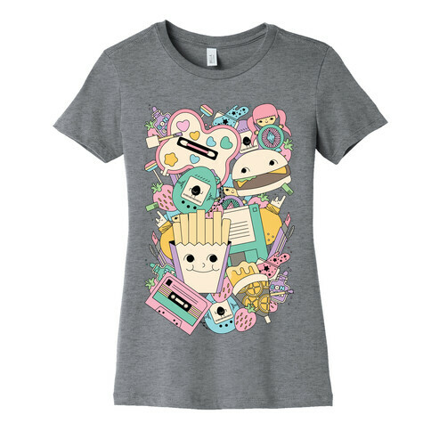 90s Toys Candy and Makeup Womens T-Shirt