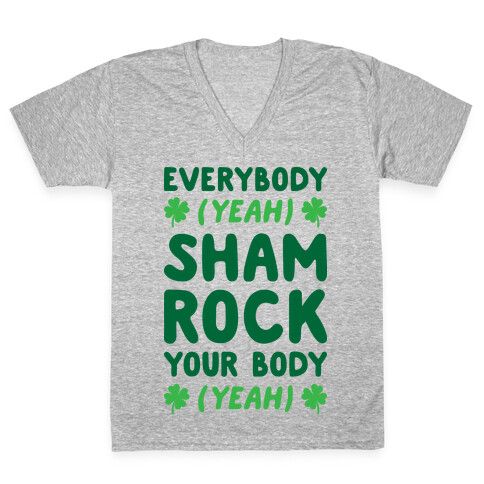 Everybody Shamrock Your Body V-Neck Tee Shirt