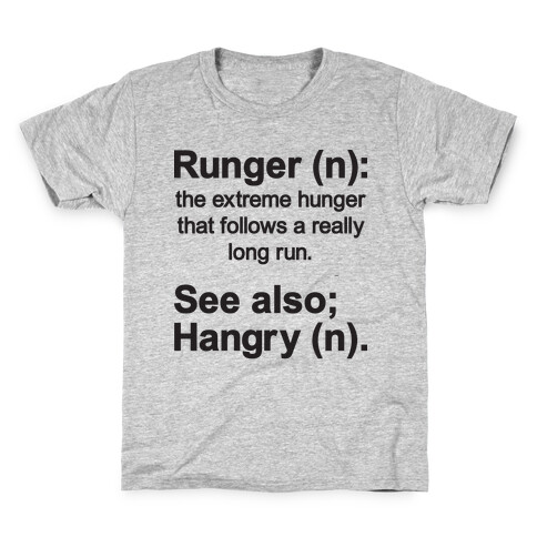Runger Definition Kids T-Shirt