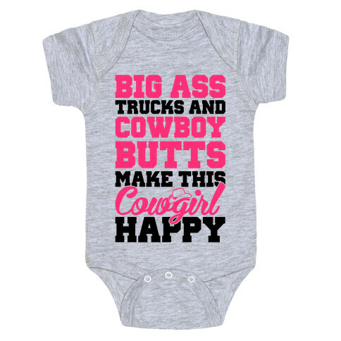 Big Ass Trucks and Cowboy Butts Baby One-Piece