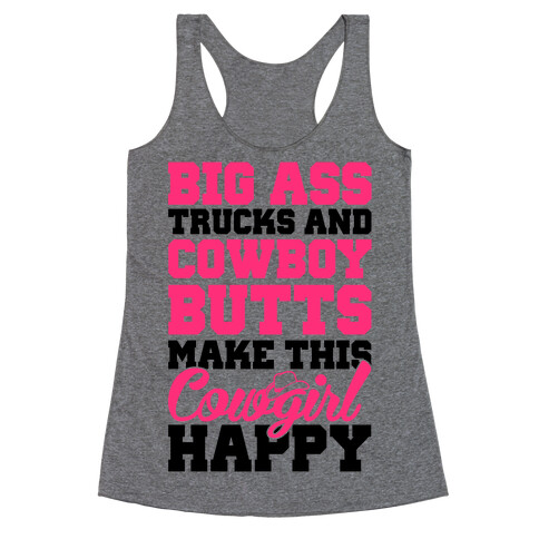 Big Ass Trucks and Cowboy Butts Racerback Tank Top