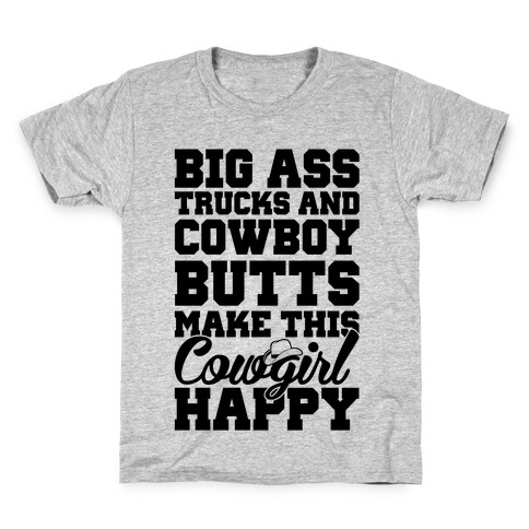 Big Ass Trucks and Cowboy Butts Kids T-Shirt