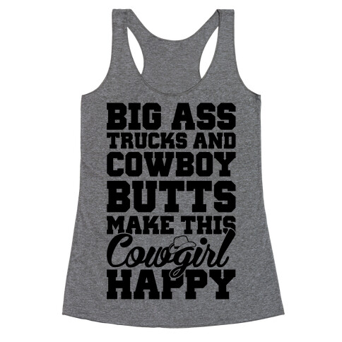 Big Ass Trucks and Cowboy Butts Racerback Tank Top