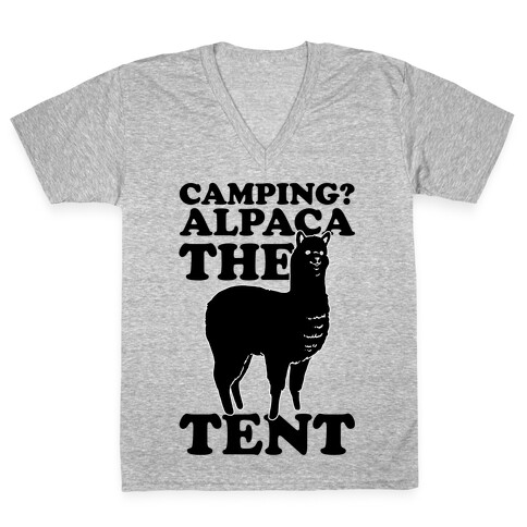 Camping? Alpaca The Tent V-Neck Tee Shirt