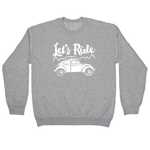 Let's Ride White Print Pullover