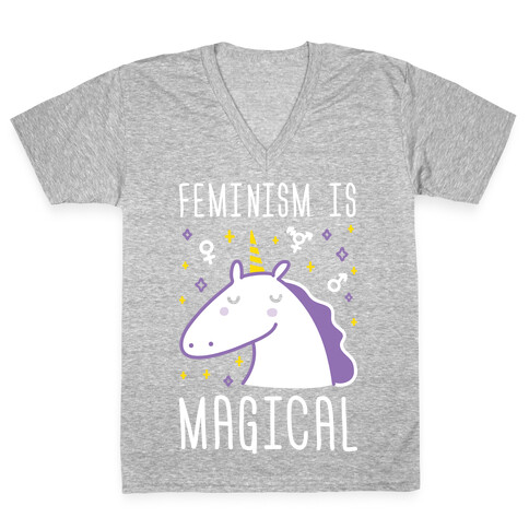 Feminism Is Magical V-Neck Tee Shirt