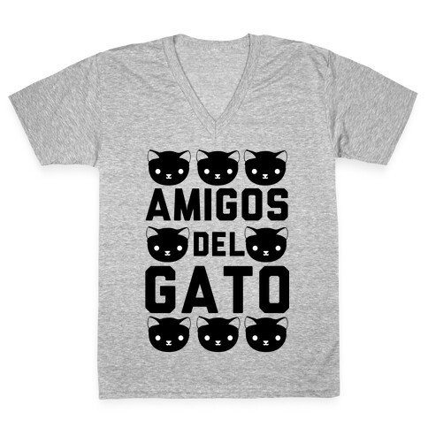 Amigos Del Gato V-Neck Tee Shirt