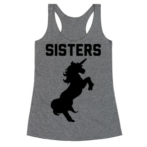 Unicorn Sisters Pair 2 Racerback Tank Top