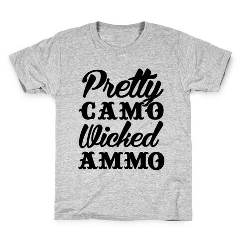 Pretty Camo Wicked Ammo Kids T-Shirt
