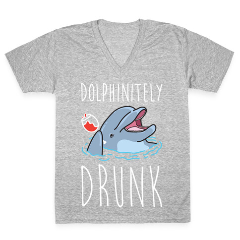 Dolphinitely Drunk V-Neck Tee Shirt