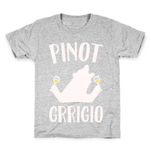 Pinot Grrigio White Print  Kids T-Shirt