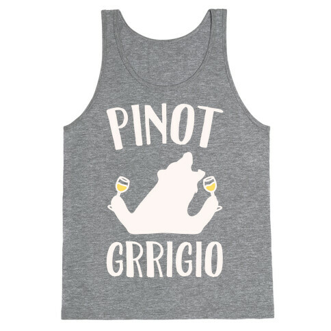 Pinot Grrigio White Print  Tank Top