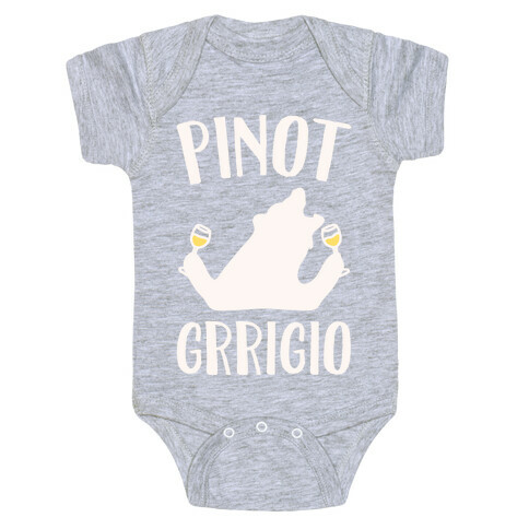 Pinot Grrigio White Print  Baby One-Piece