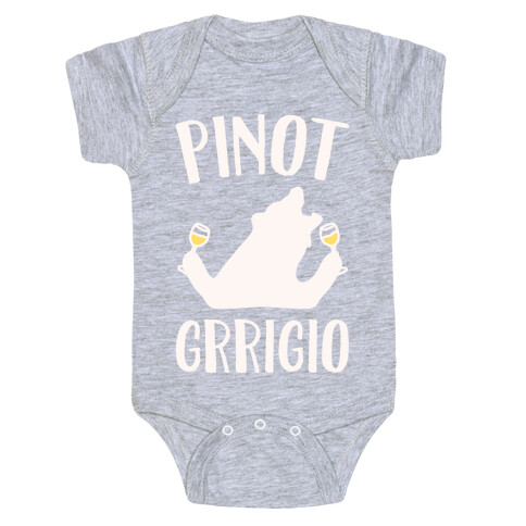 Pinot Grrigio White Print  Baby One-Piece