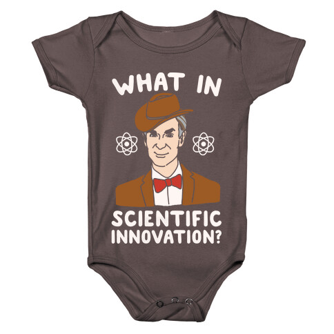 What In Scientific Innovation White Print Baby One-Piece