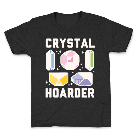 Crystal Hoarder White Print Kids T-Shirt
