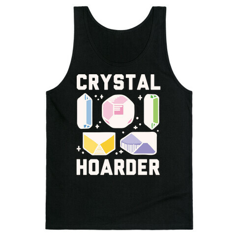 Crystal Hoarder White Print Tank Top