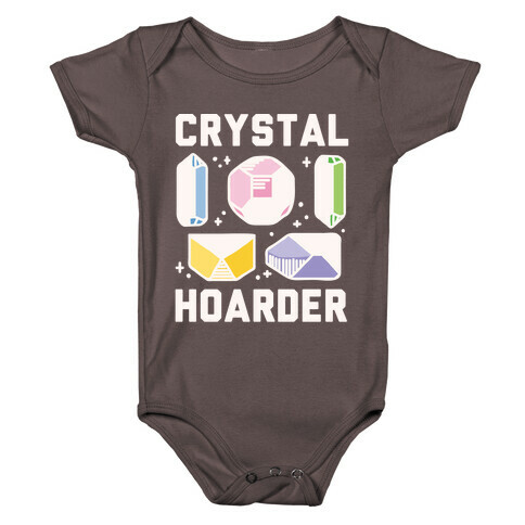 Crystal Hoarder White Print Baby One-Piece