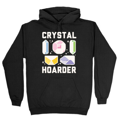 Crystal Hoarder White Print Hooded Sweatshirt