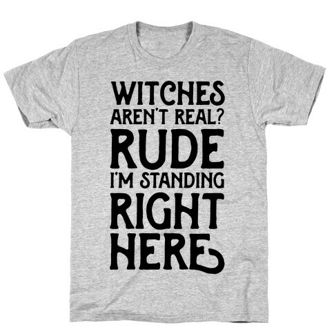 Witches Aren't Real? Rude I'm Standing Right Here T-Shirt