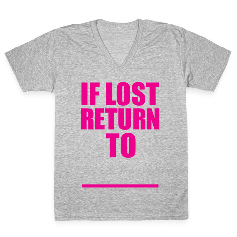 If Lost Return To V-Neck Tee Shirt