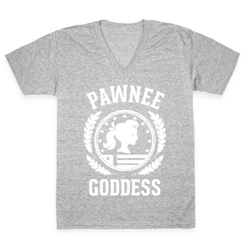 Pawnee Goddess (White) V-Neck Tee Shirt