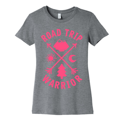 Road Trip Warrior (Pink) Womens T-Shirt